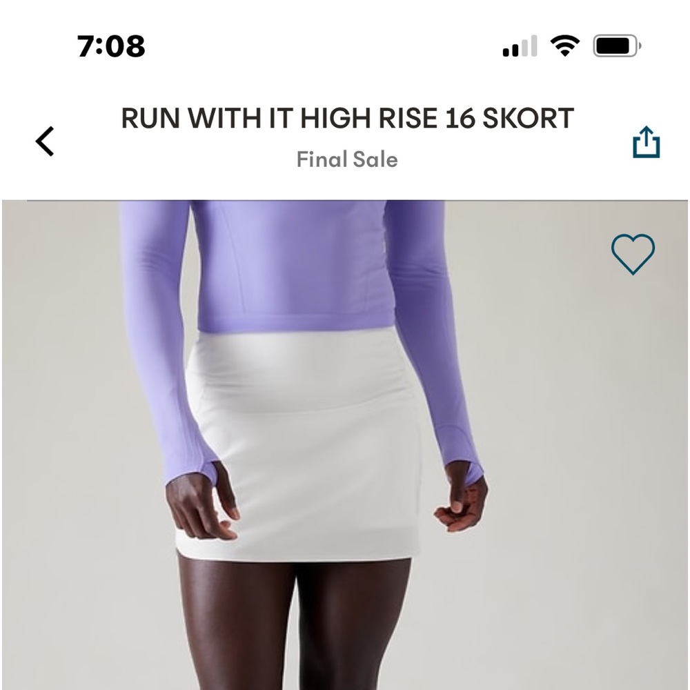 Athleta Run with It high rise Skort Size Small